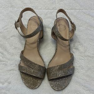 I. Miller Beautiful Gold Glitter Shoes Size 8M